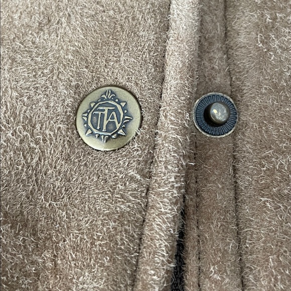 The Territory Ahead Vest Women Size M Tan Genuine Leather Zipper and Snaps - Picture 12 of 16